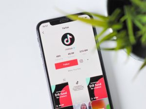 手机中的 TikTok 帐户